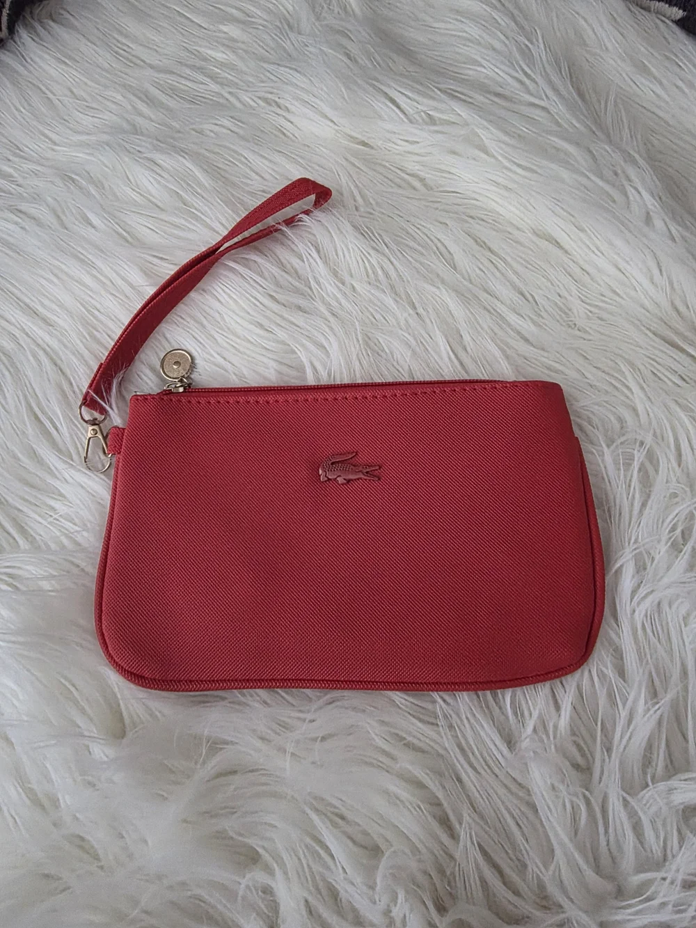 Lacoste Red Wristlet Clutch - Sleek Everyday Carry